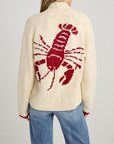 Lobster Button Up Long Sleeve Cardigan