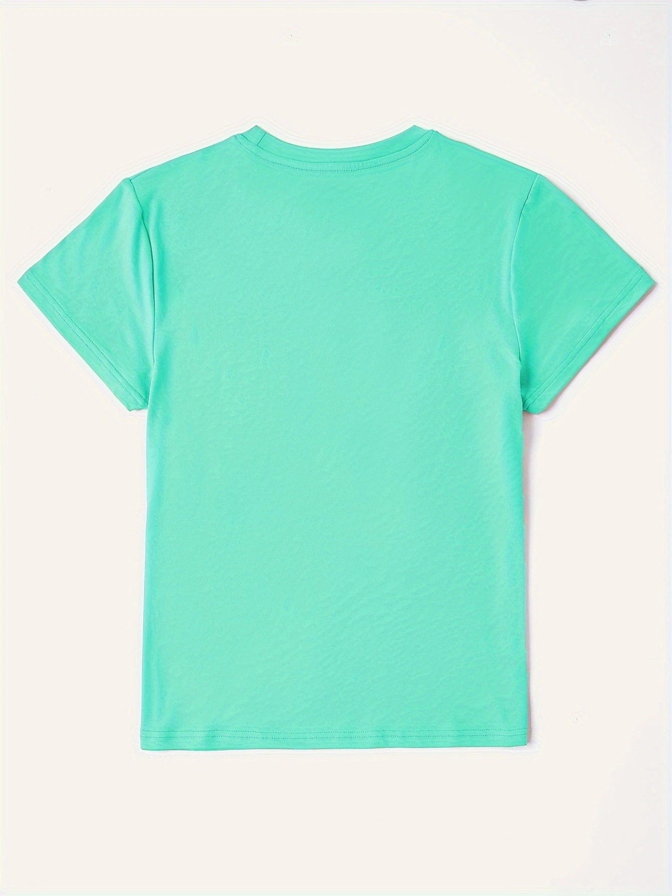 Medium Aquamarine LOS ANGELES CALIFORNIA Round Neck T-Shirt