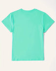 Medium Aquamarine LOS ANGELES CALIFORNIA Round Neck T-Shirt