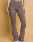 Love Tree High Waist Flare Active Leggings with Side Pockets