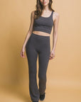 Love Tree High Waist Flare Leggings with Side Pockets