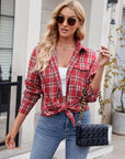 Mandy Plaid Button Up Long Sleeve Shirt