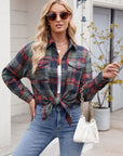 Mandy Plaid Button Up Long Sleeve Shirt