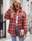 Mandy Plaid Button Up Long Sleeve Shirt