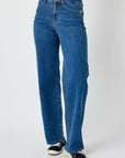 Dark Slate Gray Judy Blue Full Size High Rise Straight Jeans