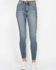 Judy Blue Full Size Tummy Control Contrast Wash Skinny Jeans