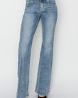 Light Gray RISEN Full Size Mid Rise Bootcut Jeans