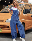 Wide Strap Wide Leg Denim Overalls