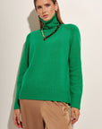 Turtle Neck Raglan Sleeve Sweater