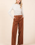 Mittoshop Corduroy Back Elastic Waist Pants