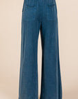 Mittoshop Mineral Wash French Terry Drawstring Wide Leg Pants