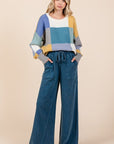 Mittoshop Mineral Wash French Terry Drawstring Wide Leg Pants