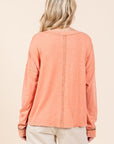 Mittoshop Mineral Wash Star Patch Long Sleeve T-Shirt