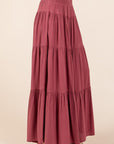 Mittoshop Tier Detail Smocked Elastic Waist Wide Leg Pants