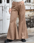 Plus Size Pocketed Flare Pants