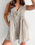 Tied Romper with Pockets