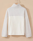 Mock Neck Long Sleeve Sherpa Sweatshirt