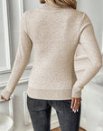 Mock Neck Long Sleeve Sweater