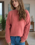 Mock Neck Long Sleeve Sweater