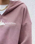 Mountain Quarter Zip Long Sleeve Hoodie