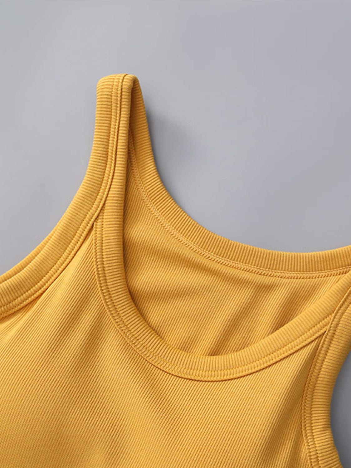 Goldenrod Round Neck Tank with Bra