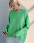 Basic Bae Round Neck Dropped Shoulder Sweater