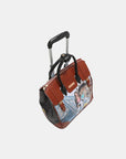 Nicole Lee USA Printed Rolling Tote Bag