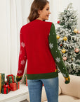 Nutcracker Contrast V-Neck Long Sleeve Cardigan