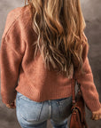 Open Front Dropped Shoulder Cardigan