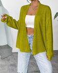 Open Front Dropped Shoulder Cardigan