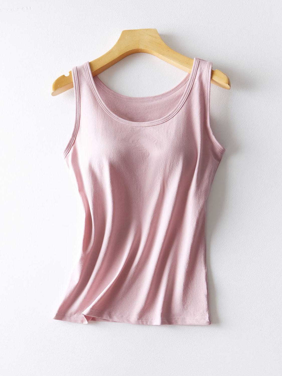 Lavender Round Neck Tank with Bra