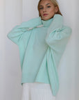 Basic Bae Turtleneck Dropped Shoulder Long Sleeve Sweater