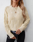 Round Neck Dropped Shoulder Sweater