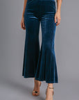 Umgee High Rise Elastic Waist Flare Pants