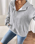 Perfee Half Zip Long Sleeve Hoodie