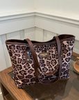 Leopard Polyester Tote Bag