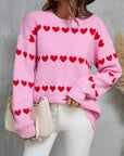 Angel Wings Heart Round Neck Long Sleeve Sweater