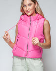 Snobbish Zip Up Quilted Hooded Vest