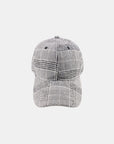 Plaid Adjustable Cotton Baseball Cap