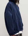 Pocketed Dropped Shoulder Long Sleeve Hoodie