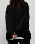 Pocketed Dropped Shoulder Long Sleeve Hoodie