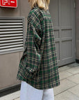 Pocketed Plaid Button Up Shacket