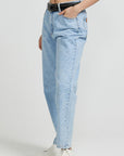 Light Gray Pocketed Straight Leg Jeans