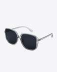 White Smoke Polycarbonate Square Sunglasses