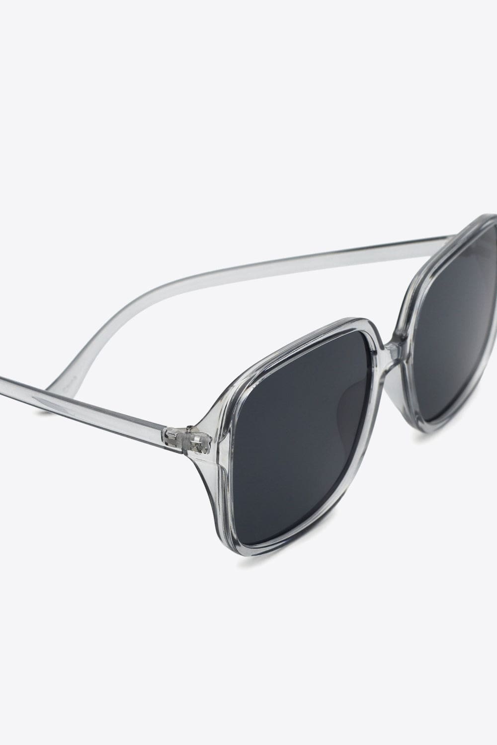 White Smoke Polycarbonate Square Sunglasses