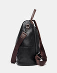 PU Leather Large Backpack Bag