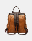 PU Leather Large Backpack Bag