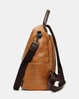 PU Leather Large Backpack Bag