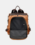 PU Leather Large Backpack Bag