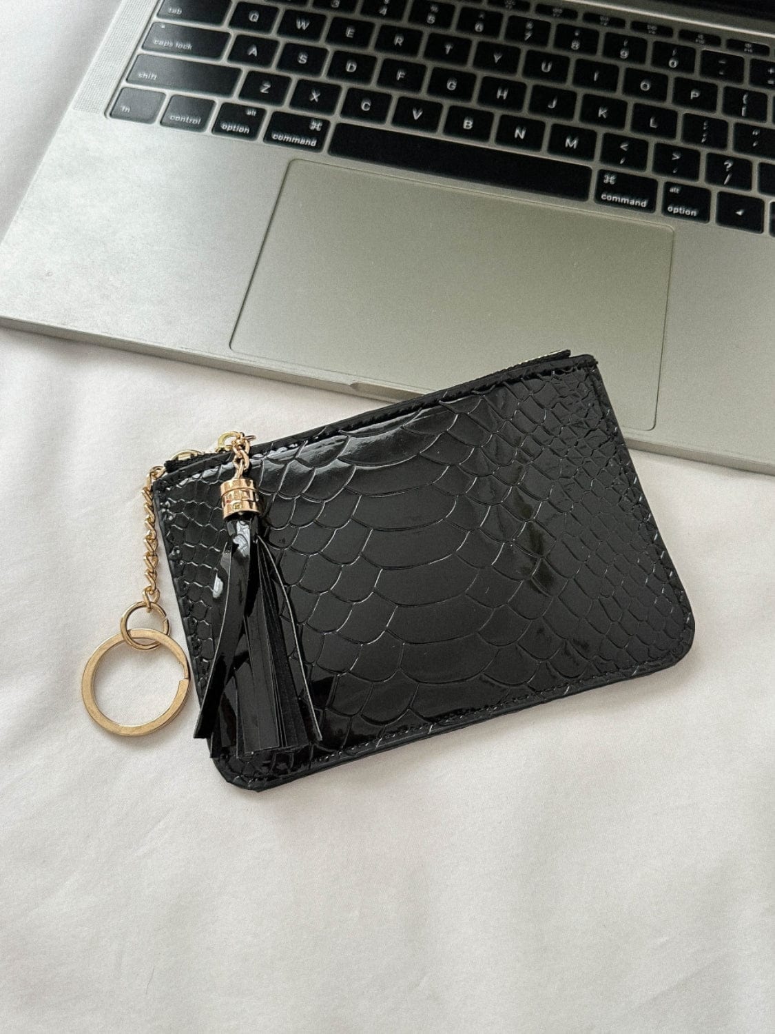 PU Leather Tassel Trim Card Case